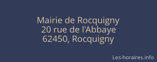 Mairie de Rocquigny