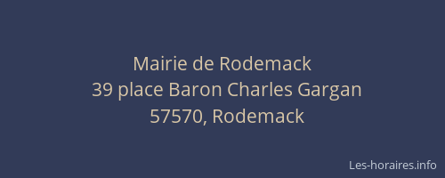 Mairie de Rodemack