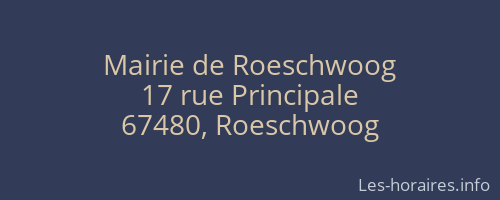 Mairie de Roeschwoog