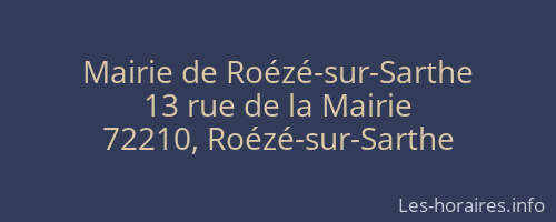 Mairie de Roézé-sur-Sarthe