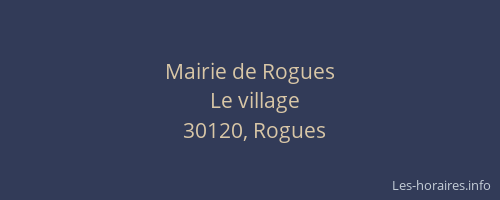Mairie de Rogues
