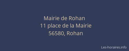 Mairie de Rohan