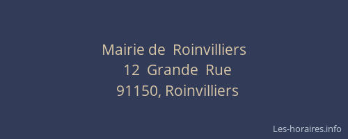 Mairie de  Roinvilliers