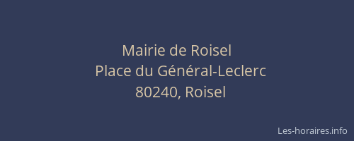 Mairie de Roisel