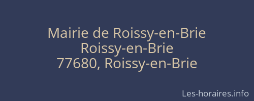 Mairie de Roissy-en-Brie