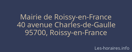 Mairie de Roissy-en-France