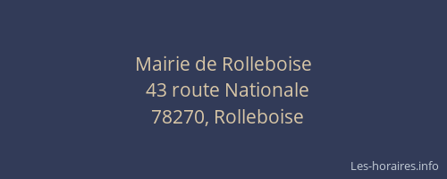Mairie de Rolleboise