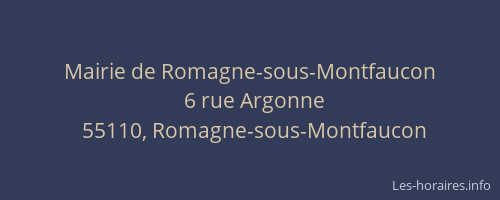 Mairie de Romagne-sous-Montfaucon