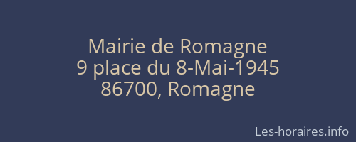 Mairie de Romagne