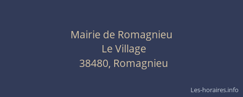 Mairie de Romagnieu