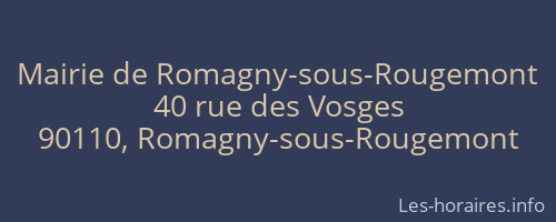 Mairie de Romagny-sous-Rougemont