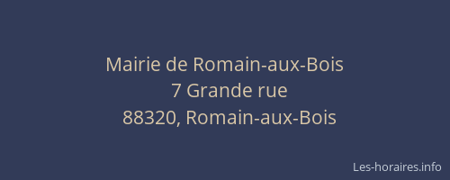Mairie de Romain-aux-Bois