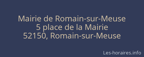 Mairie de Romain-sur-Meuse
