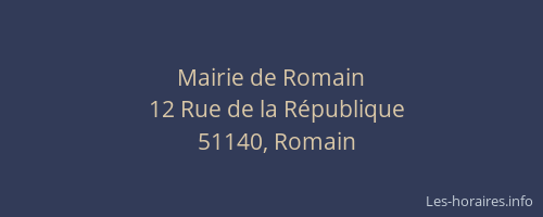 Mairie de Romain