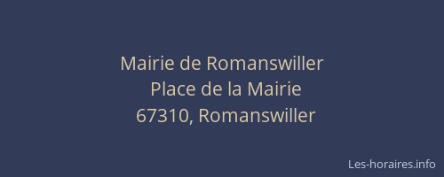 Mairie de Romanswiller