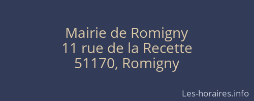 Mairie de Romigny