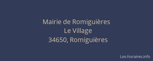 Mairie de Romiguières