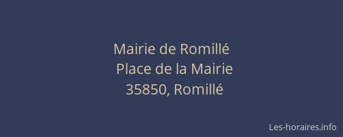Mairie de Romillé