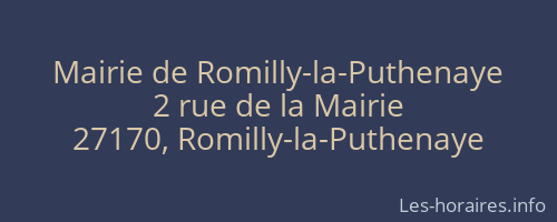 Mairie de Romilly-la-Puthenaye