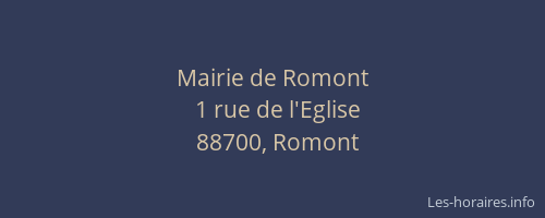 Mairie de Romont