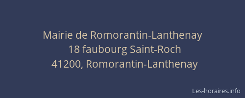 Mairie de Romorantin-Lanthenay