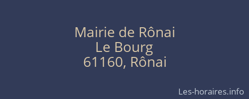Mairie de Rônai