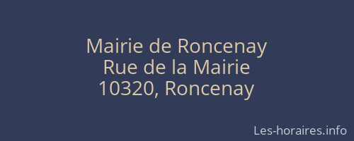 Mairie de Roncenay