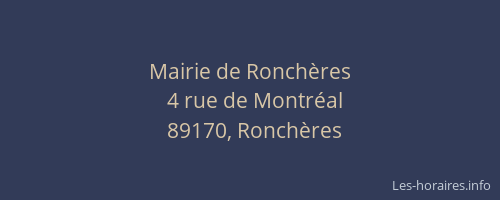 Mairie de Ronchères