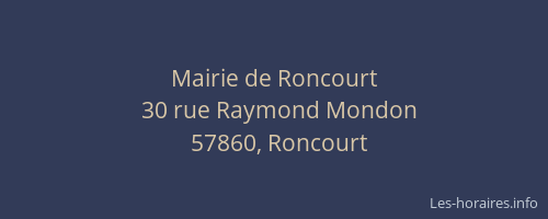Mairie de Roncourt