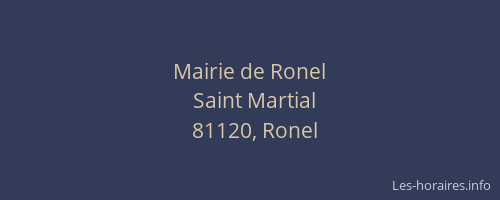 Mairie de Ronel
