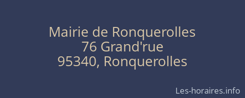 Mairie de Ronquerolles