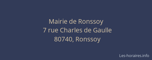 Mairie de Ronssoy