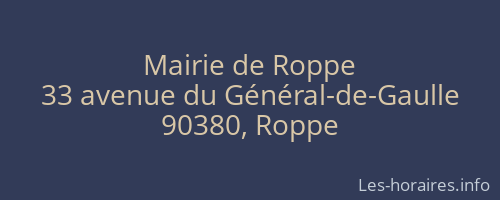 Mairie de Roppe