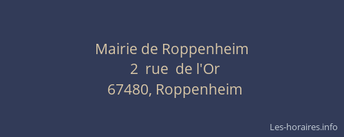 Mairie de Roppenheim