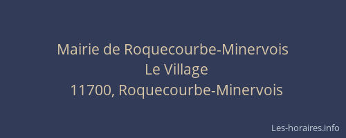 Mairie de Roquecourbe-Minervois