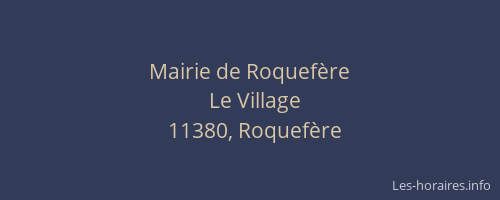 Mairie de Roquefère