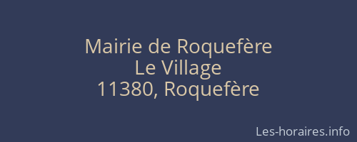 Mairie de Roquefère