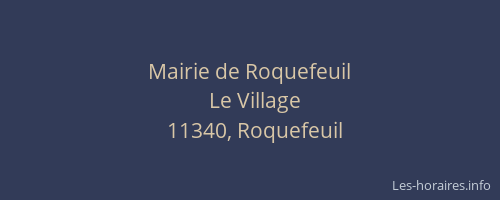 Mairie de Roquefeuil