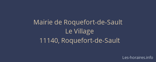 Mairie de Roquefort-de-Sault