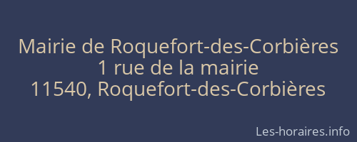 Mairie de Roquefort-des-Corbières