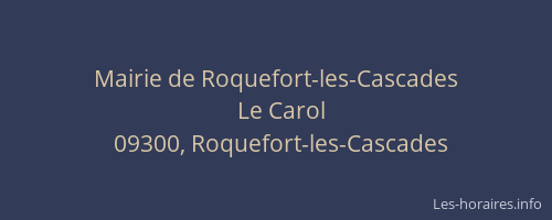 Mairie de Roquefort-les-Cascades