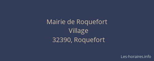 Mairie de Roquefort