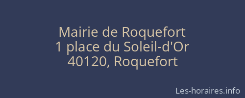 Mairie de Roquefort