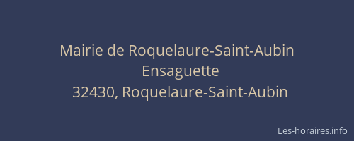 Mairie de Roquelaure-Saint-Aubin