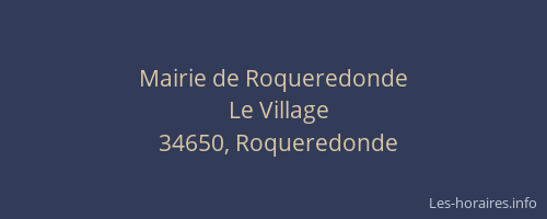 Mairie de Roqueredonde