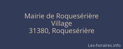 Mairie de Roquesérière
