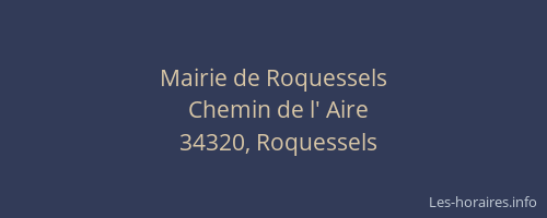 Mairie de Roquessels