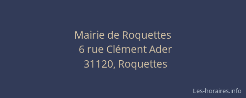 Mairie de Roquettes
