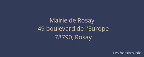 Mairie de Rosay