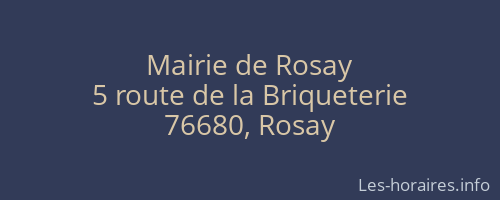 Mairie de Rosay